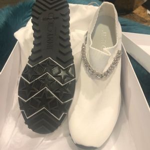 Jimmy Choo White Crystal Verona Sneakers